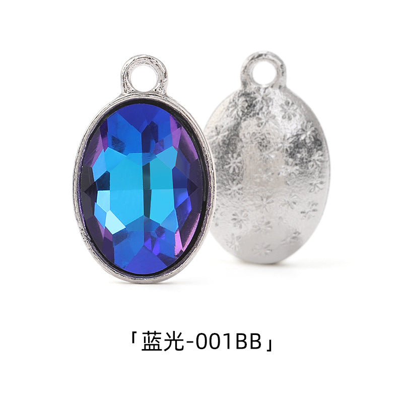 Cross-border wholesale oval pendants, zinc alloy pendants, earrings, bracelets, jewelry accessories, high-appearance oval single pendants