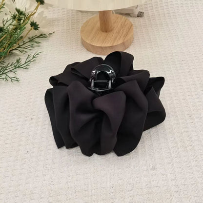 Korean style black bubble claw clip for women, 2026 new bow hair clip, shark clip, hair clip on the back of head, hair accessory