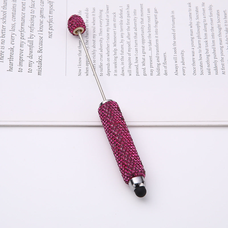 Source wholesale DIY touch screen full diamond ballpoint pen AB dazzling faience clay diamond ballpoint pen cross-border hot selling handmade gifts
