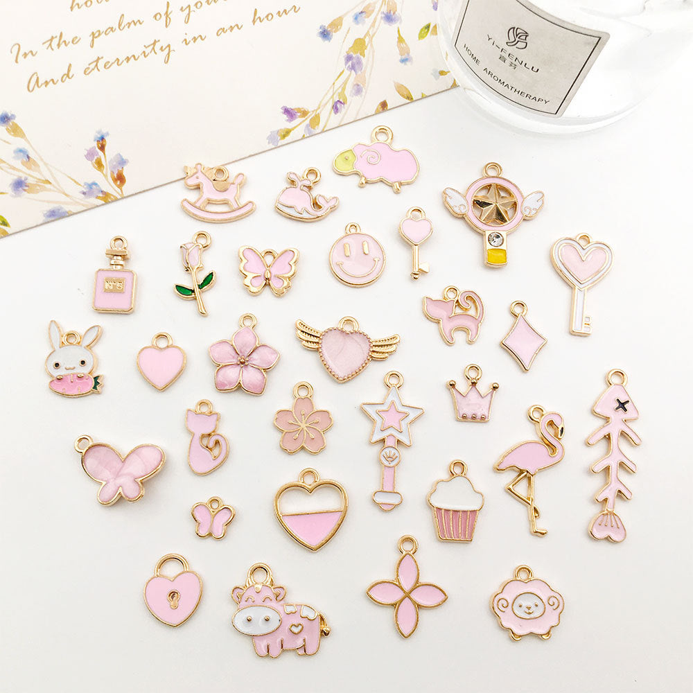 pendant Charms mix collections - Dripping Alloy DIY Bracelet Necklace Earring Key Ring Pendant