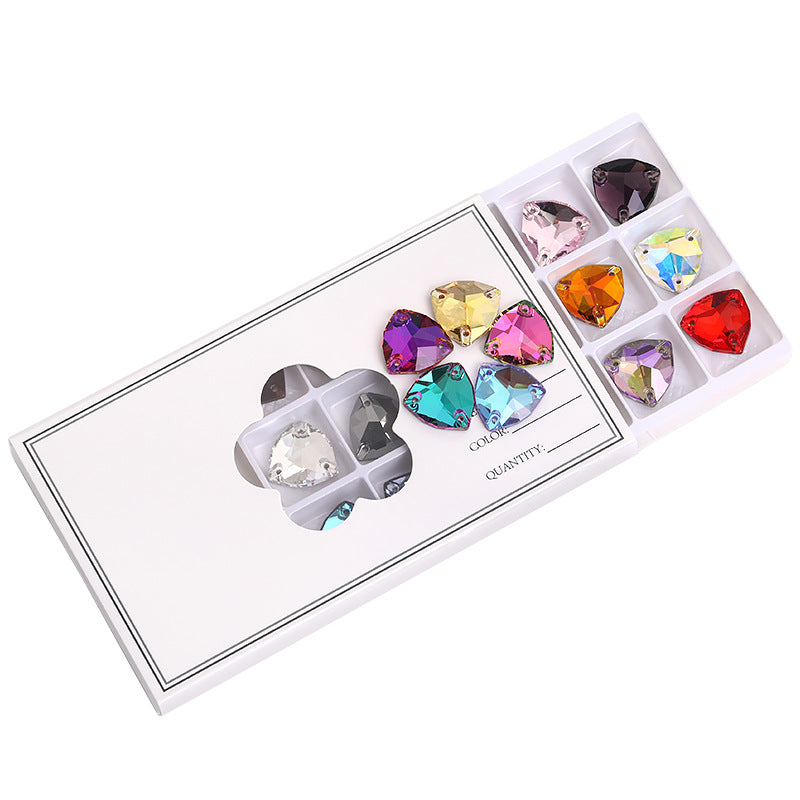 K9 Fat Triangle Flat Bottom - Hand-Stitched Drill Artificial Perforation Hat Jewelry Shoes Accessories