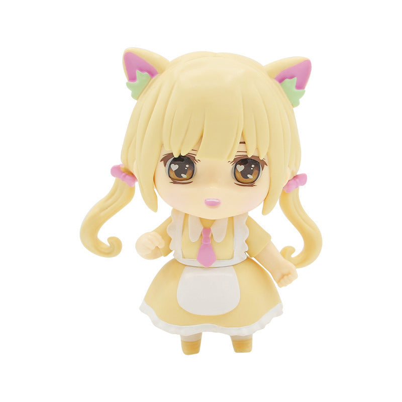 Figure Q version macaron princess 6 cake baking decoration ornaments angel baby wishing rainbow princess doll