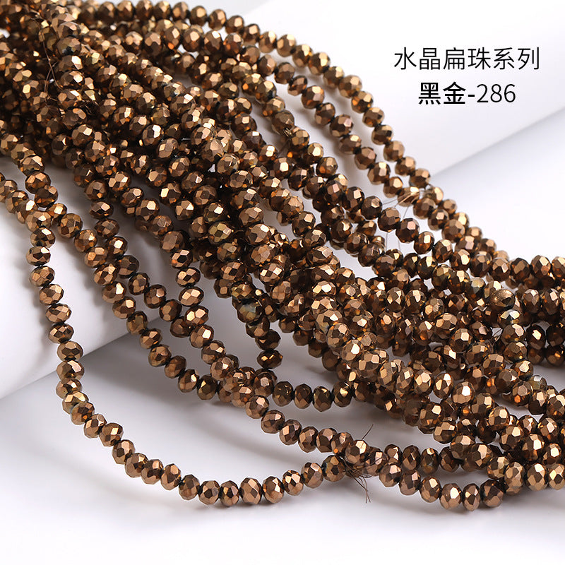 Glass Crystal Beads Loose Beads - Wheel Faceted Bracelets Necklace Accessories Crystal Flat Beads