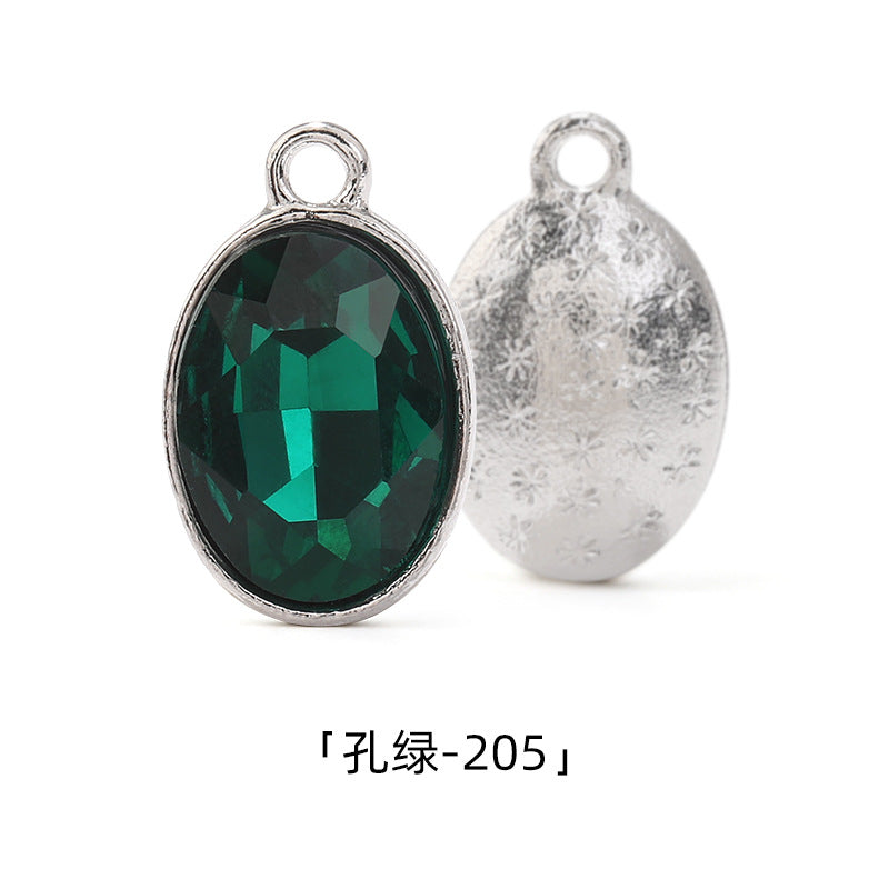 Cross-border wholesale oval pendants, zinc alloy pendants, earrings, bracelets, jewelry accessories, high-appearance oval single pendants