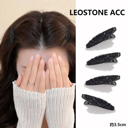 Small bangs clip shredded hairpin side forehead hairpin women's high-end new Korean mini flash diamond hairpin