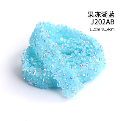 Resin Diamond Rhinestone Strips - Tear-Off Ready-to-Paste Sequins Hot Diamond Shoes Clothing Accessories and DIY crafty