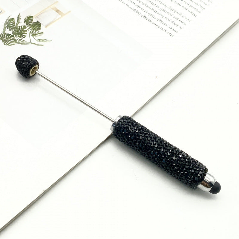 DIY touch screen full diamond ballpoint pen multi-function capacitive stylus cute pen ins solid color rhinestone touch screen pen in stock