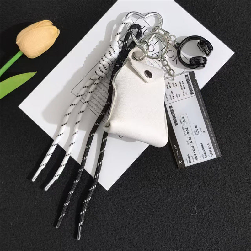 Leather Mini Envelope Coin Purse Worker Leather Keychain Portable Pocket Coin Item Organizer