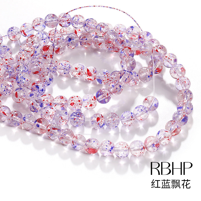 Cross-border DIY new glass pearl bead handmade bead bracelets, necklaces, accessories, and materials available wholesale in stock