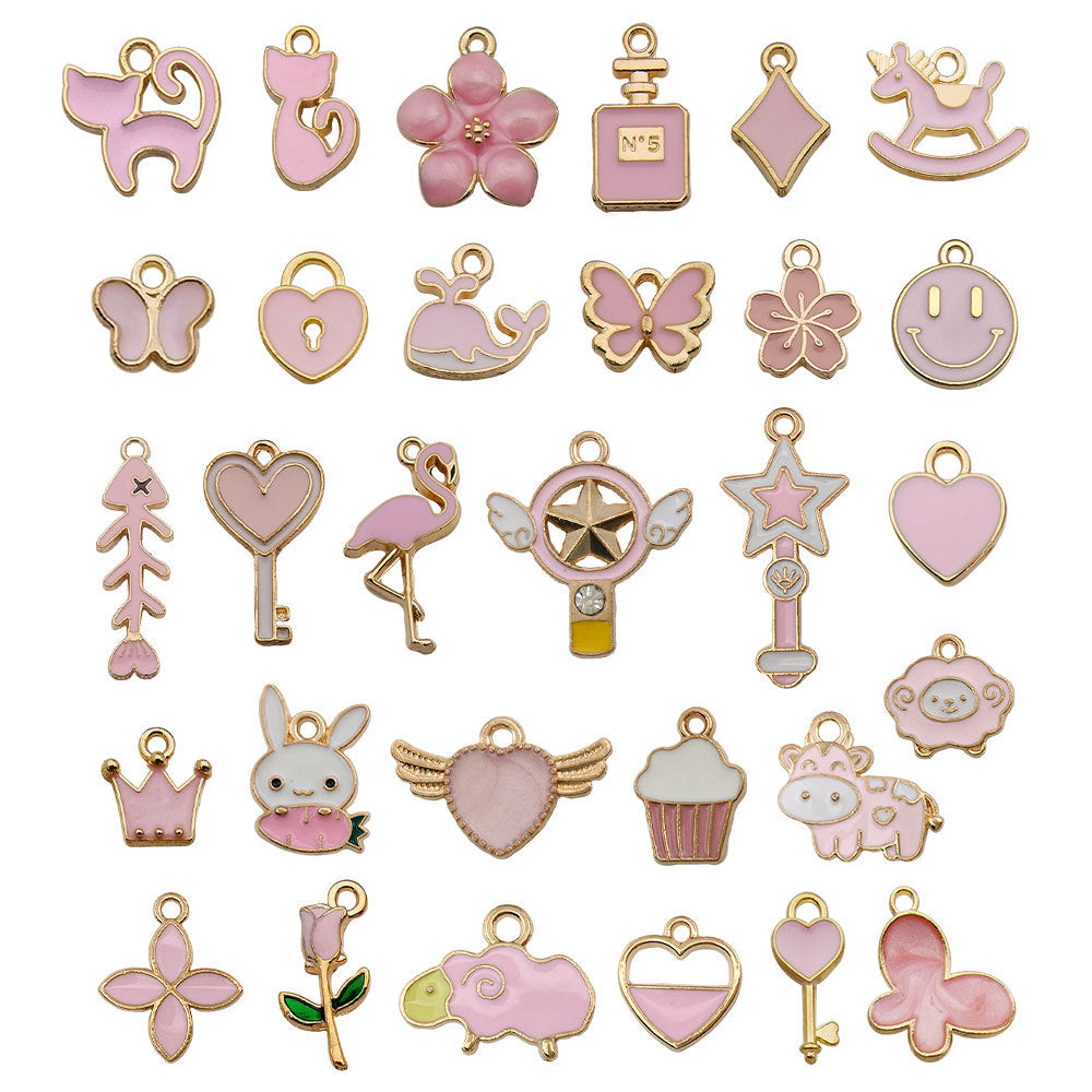 pendant Charms mix collections - Dripping Alloy DIY Bracelet Necklace Earring Key Ring Pendant