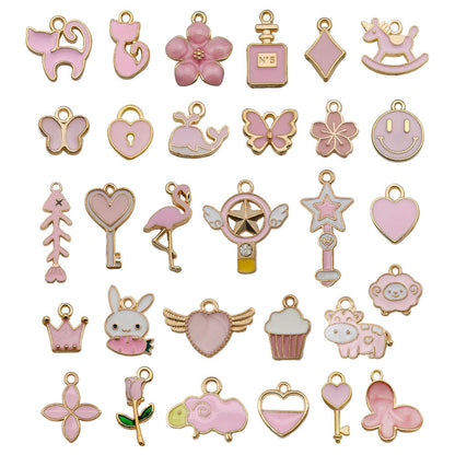 pendant Charms mix collections - Dripping Alloy DIY Bracelet Necklace Earring Key Ring Pendant