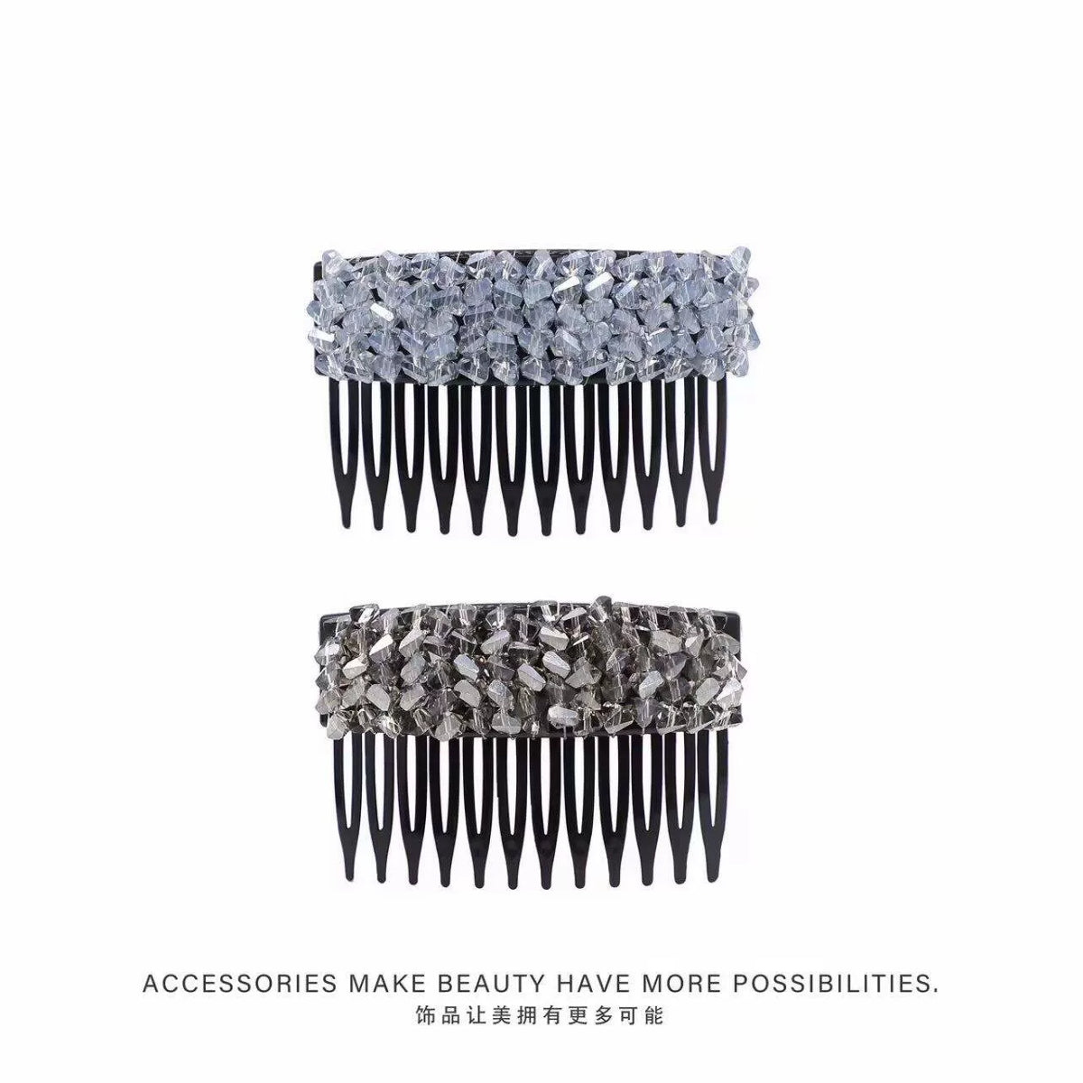 Elegant light luxury rhinestone hair comb, high-end inverted comb hair accessory, new style of bangs and loose hair organizer, side hair clip