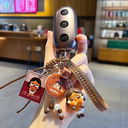 Handmade DIY crying bag cute grain change baby keychain doll pendant, small carry bag bag, beaded doll small pendant