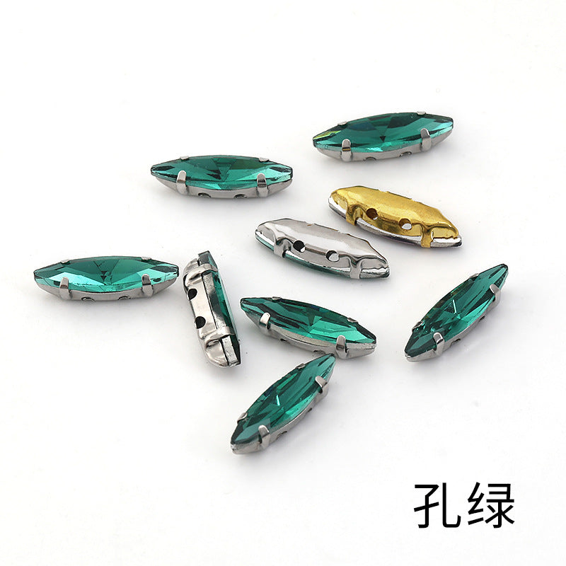 Slender claw drill, manual drilling, hand-stitched glass drill, anti-hook claw drill, hat accessories, clothing accessories, fine brassicle claw drill
