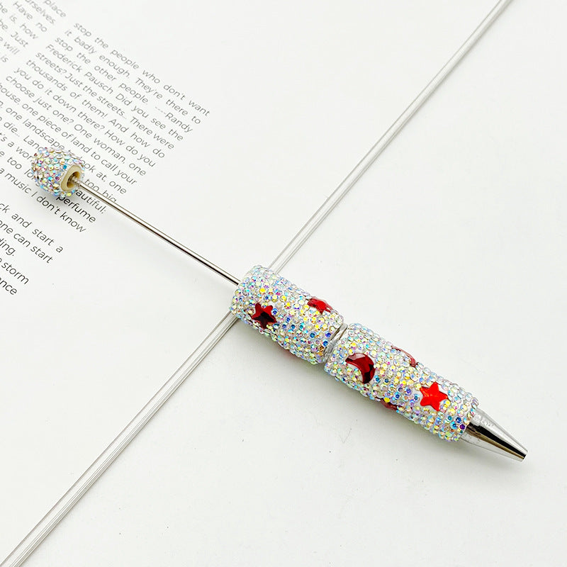 Star Moon Full Diamond Ballpoint Pen Creative DIY Beadable Handmade Diamond Ballpoint Pen Manufacturer Gift Pen Wholesale
