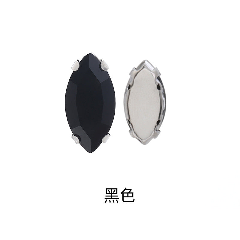 Navette Crystal Square Claw Rhinestones - Thickened Bottom Hand-Sewn Shoes Luggage Clothing Accessories