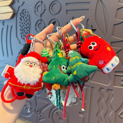 Creative Handmade DIY Plush Christmas Keychain Pendant Santa Miu Series Bag Ornament Small Gift