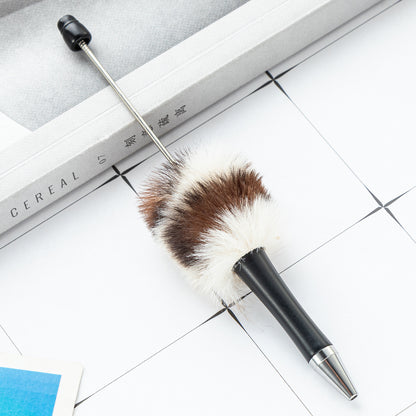 DIY Plastic Ballpoint Pen - Creative Handmade Plush Cartoon Hairball Pen Wholesale