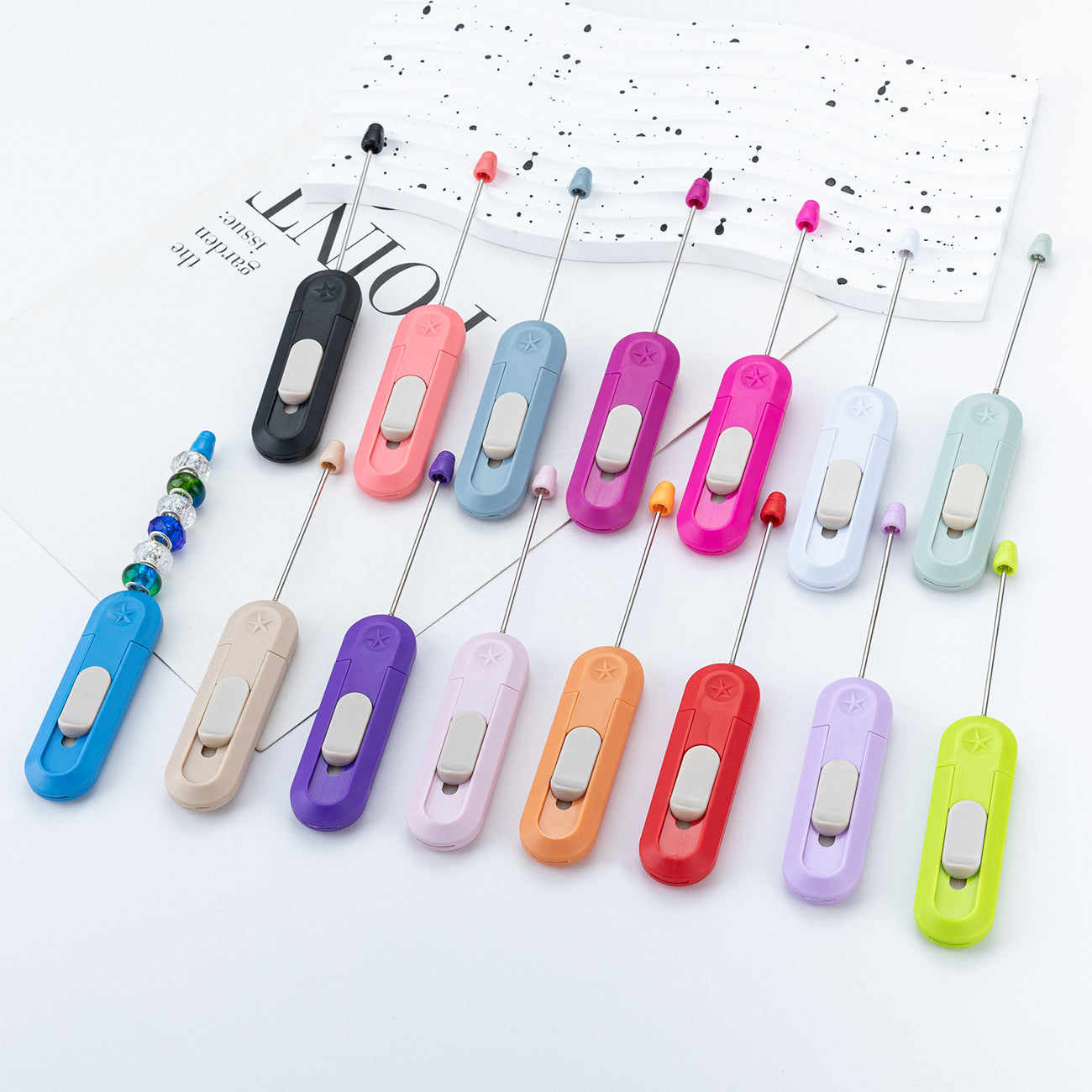 Creative DIY beaded cutter  convenient for unboxing artifact utility knife handmade paper cutting  wholesale