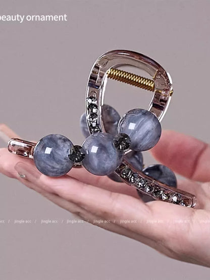 Pearl rhinestone hair clip for women, 2026 new high-end stylish hair grab back hair clip, shark clip hair clip, headwear