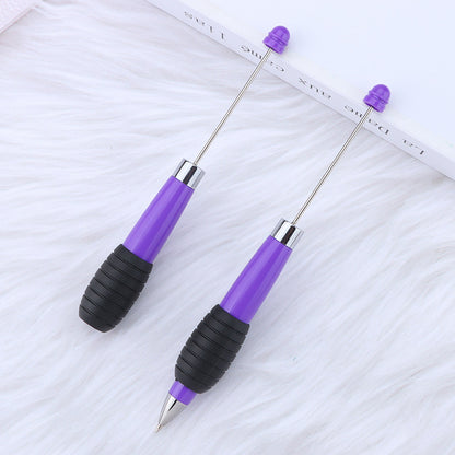 Creative DIY telescopic ballpoint pen, Morandi macaron color rotating telescopic beading, cute love small fresh ballpoint pen