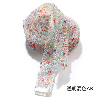 Resin Diamond Rhinestone Strips - Tear-Off Ready-to-Paste Sequins Hot Diamond Shoes Clothing Accessories and DIY crafty