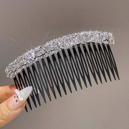 Premium glitter rhinestone hair comb, loose hair management tool, 2026 new toothbrush, bangs inverted comb, elegant hair clip, hair accessory