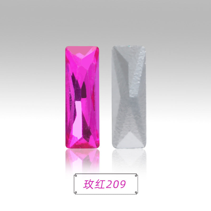 Spot wholesale Rectangular culet, special-shaped, crystal glass diamonds, mobile phone cases, perfume seats, bags and other DIY sticker drills
