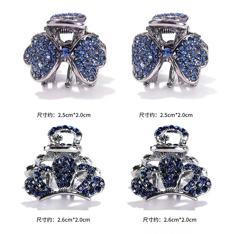 2026 new high-end flash diamond metal hairpin small grab clip women's bangs clip side forehead hairpin Korean headdress