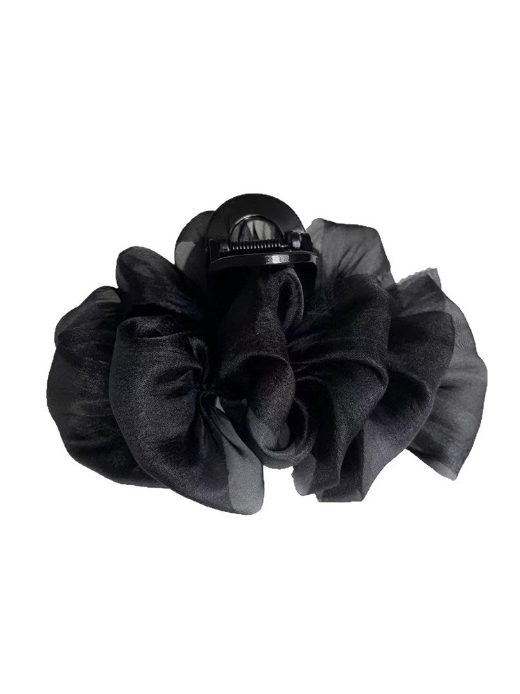 Temperament: Korean gypsophila hairpin women's high-end new feather grip clip, high-end back of the head, updo shark clip
