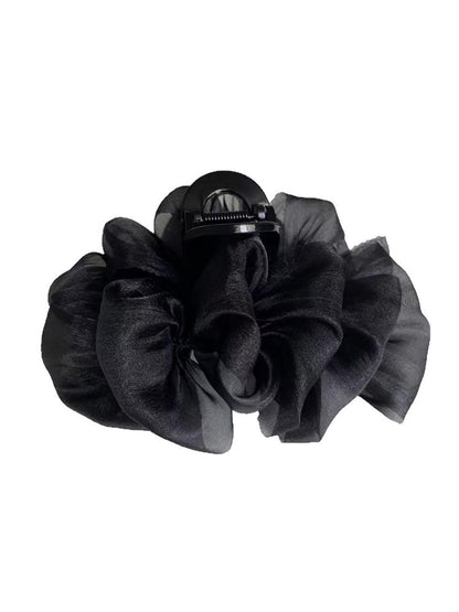 Temperament: Korean gypsophila hairpin women's high-end new feather grip clip, high-end back of the head, updo shark clip