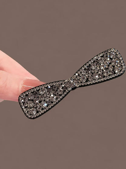 Japanese and Korean new rhinestone bow hair clip, side clip, side bangs clip, high-end front hair clip, hair clip