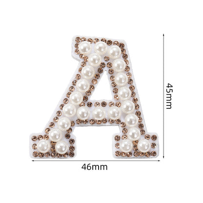 Crystal yellow diamond 26-letter fabric patch set, hot-hot stamped colored letter patch for clothing bags, diamond patches