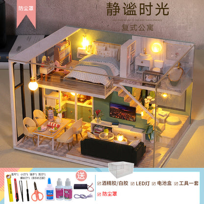 Yangbei DIY cabin making mini princess small house model assembly villa toy creative birthday gift female