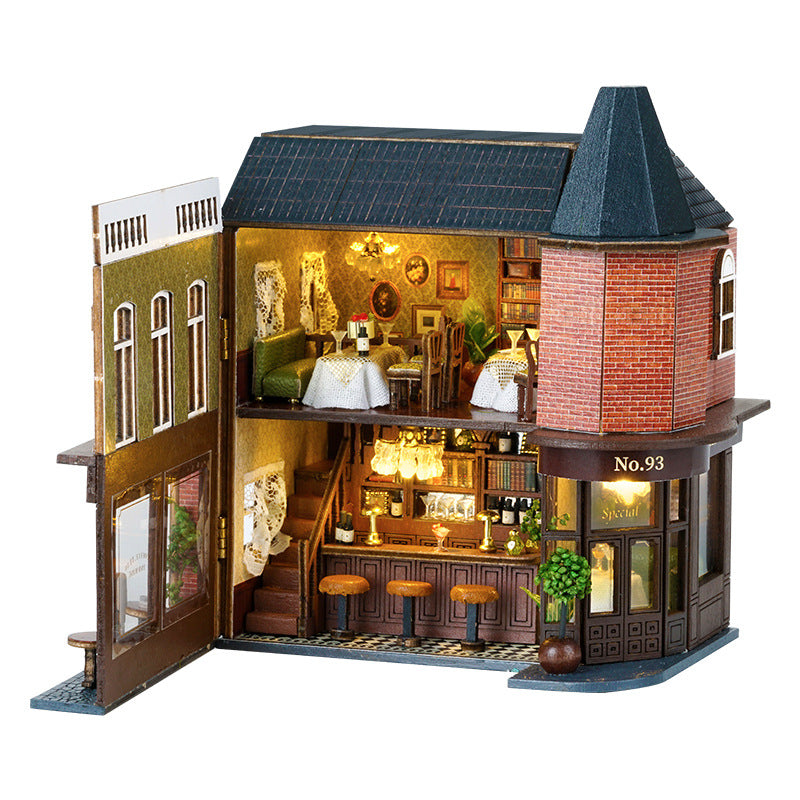 Smart Fun House DIY Cottage New Mini Home Series Wooden Handmade Can Be Opened and Closed Self-made Multi-level Model Gifts