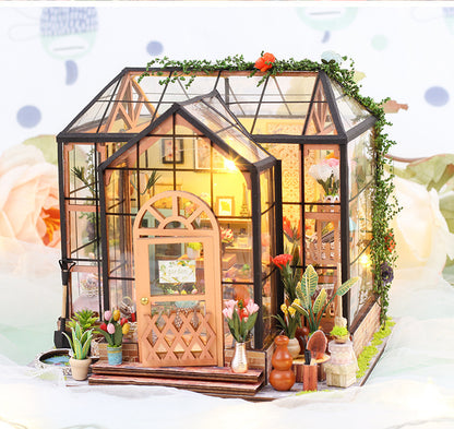 Casey Flower House DIY Cottage Model House Assembling Building Blocks Handmade Mini Exquisite Toys Girls' Day Gifts