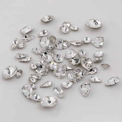 K9 white transparent rhinestones, multiple specifications of pointed bottom rhinestones, nail art rhinestones, luggage, activewear accessories, footwear, pointed sole rhinestones