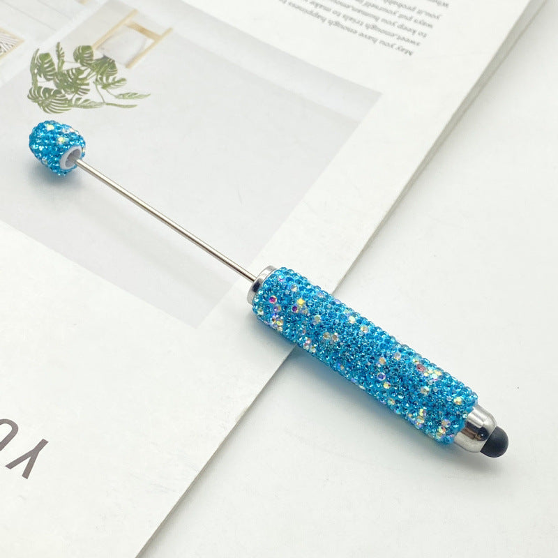 AB colorful full diamond touch screen pen DIY clay handmade rhinestone ballpoint pen live broadcast hot sale beaded gift pen hot sale