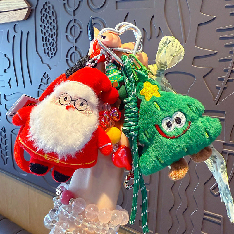 Creative Handmade DIY Plush Christmas Keychain Pendant Santa Miu Series Bag Ornament Small Gift