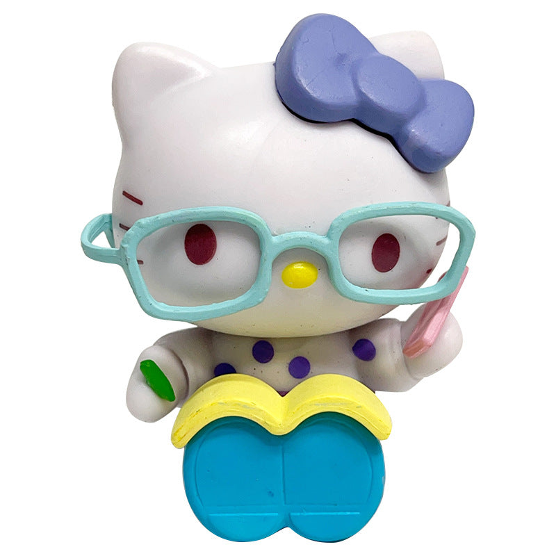 Sanrio Hello Kitty Cat Blind Box Figure Car Decoration Ornament Birthday Gift KT Cat Doll Tide Play Doll Ornament