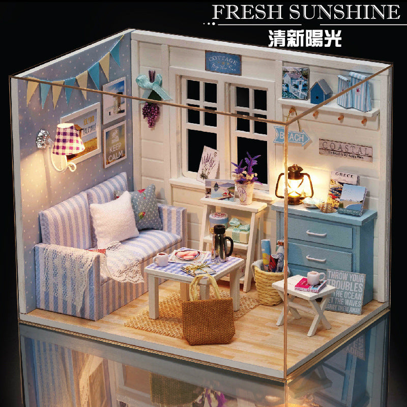 Wisdom House New Cottage Sunshine Princess Series DIY Handmade Assembly Model Fresh Sunshine Creative Gifts