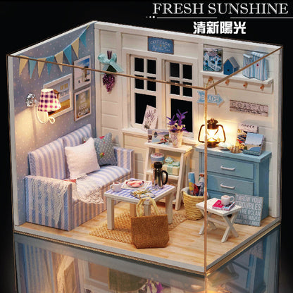 Wisdom House New Cottage Sunshine Princess Series DIY Handmade Assembly Model Fresh Sunshine Creative Gifts