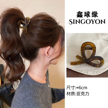 Large Versatile Grab Clip Women's Back of Head Shark Clip Korean Premium Hairpin 2026 Temperament Disc Hair Accessories