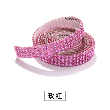 4-row diamond tape, exquisite self-adhesive diamond strips, DIY jewelry accessories, crystal water rhinestone stickers, diamond adhesive decoration, self-adhesive