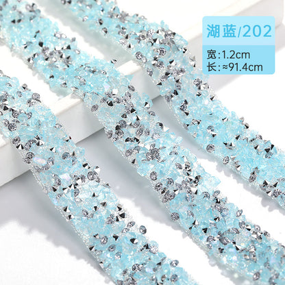 Eco-friendly crushed stone drill belt double-sided adhesive handmade shoe bag crystal drill sticker DIY clothing accessories lace mobile phone case