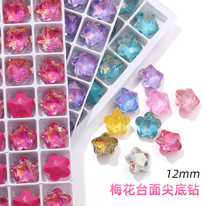 K9 Glass Super Shimmering Torx Countertop, Pointed Bottom Mocha Light Color, Nail Art, Diamond, Wedding Dress, Clothing, Shoe Bag, DIY Accessories