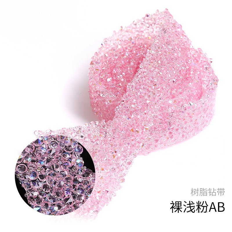 Resin Diamond Rhinestone Strips - Tear-Off Ready-to-Paste Sequins Hot Diamond Shoes Clothing Accessories and DIY crafty