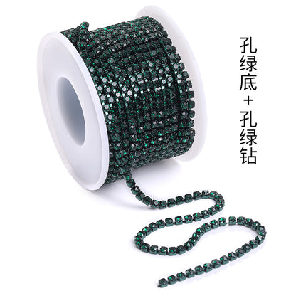 Cross-border explosive SS12 electrophoretic rhinestone claw chain, colorful diamond chain, intensive mobile phone case, luggage, clothing, accessories, diamond chain