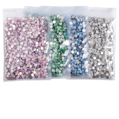 Protein flat-bottom water rhinestone, Guomao A diamond, crystal glue-free diamond collar DIY, clothing accessories, nail art, round flat diamond