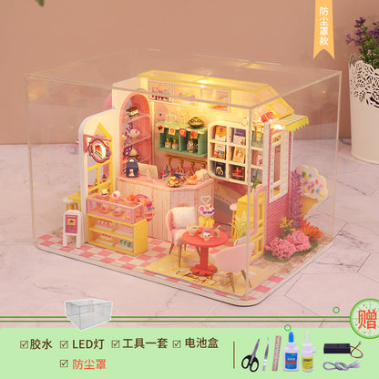 Yangbei DIY cabin making mini princess small house model assembly villa toy creative birthday gift female